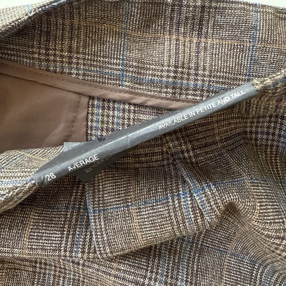 NWT Lane Bryant Classic Trousers Brown Plaid Tailored Stretch 90s Plus Size 28 - Picture 8 of 13